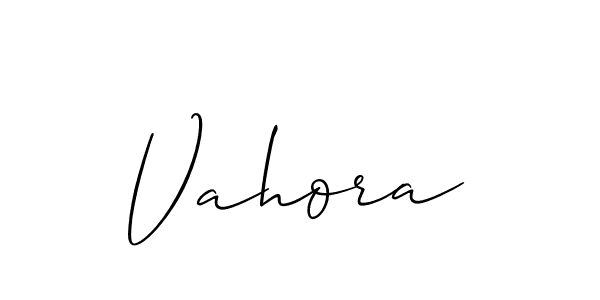 Vahora stylish signature style. Best Handwritten Sign (Allison_Script) for my name. Handwritten Signature Collection Ideas for my name Vahora. Vahora signature style 2 images and pictures png