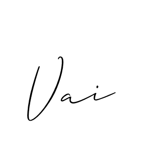 You should practise on your own different ways (Allison_Script) to write your name (Vai) in signature. don't let someone else do it for you. Vai signature style 2 images and pictures png