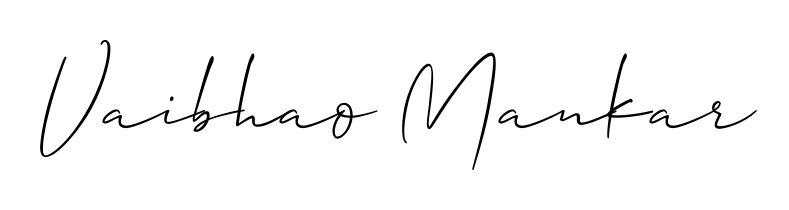 The Allison_Script signature style provides a bold statement for name Vaibhao Mankar. Designed for business owners, executives, and leaders. Vaibhao Mankar signature style 2 images and pictures png