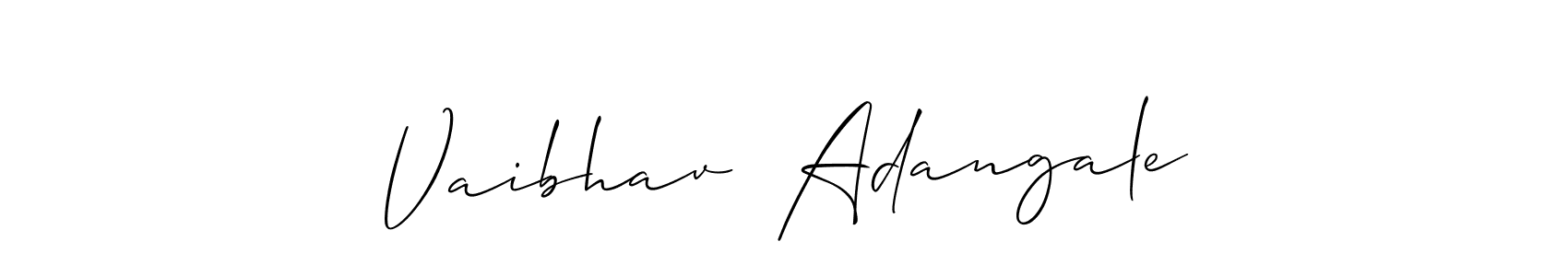 How to Draw Vaibhav  Adangale signature style? Allison_Script is a latest design signature styles for name Vaibhav  Adangale. Vaibhav  Adangale signature style 2 images and pictures png