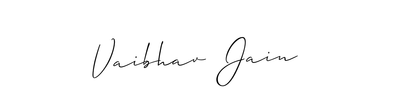 Also You can easily find your signature by using the search form. We will create Vaibhav  Jain name handwritten signature images for you free of cost using Allison_Script sign style. Vaibhav  Jain signature style 2 images and pictures png