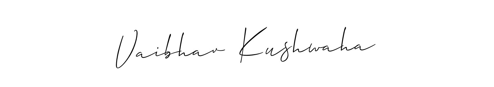 Allison_Script is a professional signature style that is perfect for those who want to add a touch of class to their signature. It is also a great choice for those who want to make their signature more unique. Get Vaibhav  Kushwaha name to fancy signature for free. Vaibhav  Kushwaha signature style 2 images and pictures png