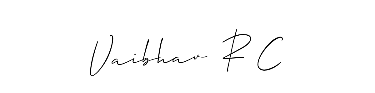 How to make Vaibhav  R C signature? Allison_Script is a professional autograph style. Create handwritten signature for Vaibhav  R C name. Vaibhav  R C signature style 2 images and pictures png