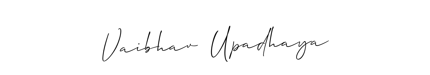 How to make Vaibhav  Upadhaya signature? Allison_Script is a professional autograph style. Create handwritten signature for Vaibhav  Upadhaya name. Vaibhav  Upadhaya signature style 2 images and pictures png