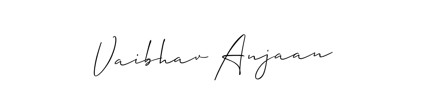 How to Draw Vaibhav Anjaan signature style? Allison_Script is a latest design signature styles for name Vaibhav Anjaan. Vaibhav Anjaan signature style 2 images and pictures png