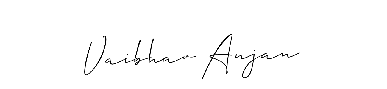 It looks lik you need a new signature style for name Vaibhav Anjan. Design unique handwritten (Allison_Script) signature with our free signature maker in just a few clicks. Vaibhav Anjan signature style 2 images and pictures png