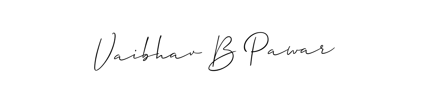 This is the best signature style for the Vaibhav B Pawar name. Also you like these signature font (Allison_Script). Mix name signature. Vaibhav B Pawar signature style 2 images and pictures png