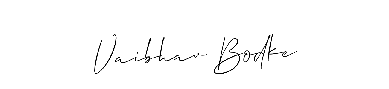 The best way (Allison_Script) to make a short signature is to pick only two or three words in your name. The name Vaibhav Bodke include a total of six letters. For converting this name. Vaibhav Bodke signature style 2 images and pictures png