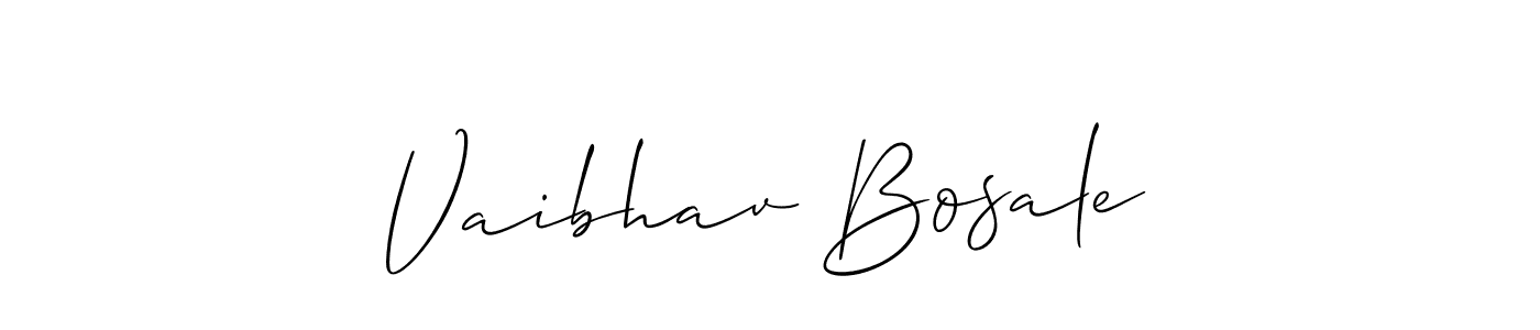 How to make Vaibhav Bosale signature? Allison_Script is a professional autograph style. Create handwritten signature for Vaibhav Bosale name. Vaibhav Bosale signature style 2 images and pictures png