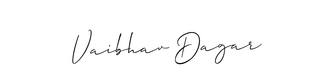 How to Draw Vaibhav Dagar signature style? Allison_Script is a latest design signature styles for name Vaibhav Dagar. Vaibhav Dagar signature style 2 images and pictures png