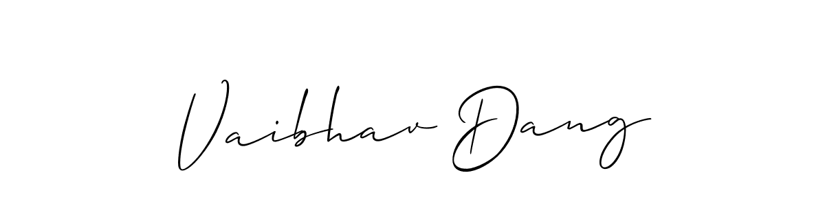 You can use this online signature creator to create a handwritten signature for the name Vaibhav Dang. This is the best online autograph maker. Vaibhav Dang signature style 2 images and pictures png