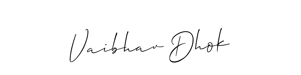 Here are the top 10 professional signature styles for the name Vaibhav Dhok. These are the best autograph styles you can use for your name. Vaibhav Dhok signature style 2 images and pictures png