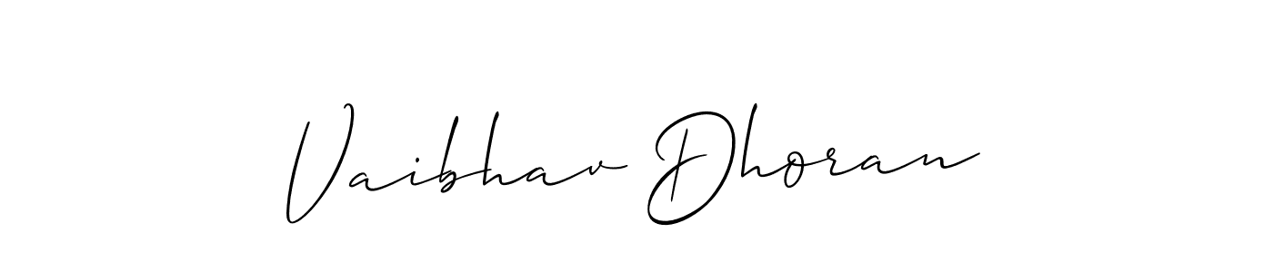 How to Draw Vaibhav Dhoran signature style? Allison_Script is a latest design signature styles for name Vaibhav Dhoran. Vaibhav Dhoran signature style 2 images and pictures png