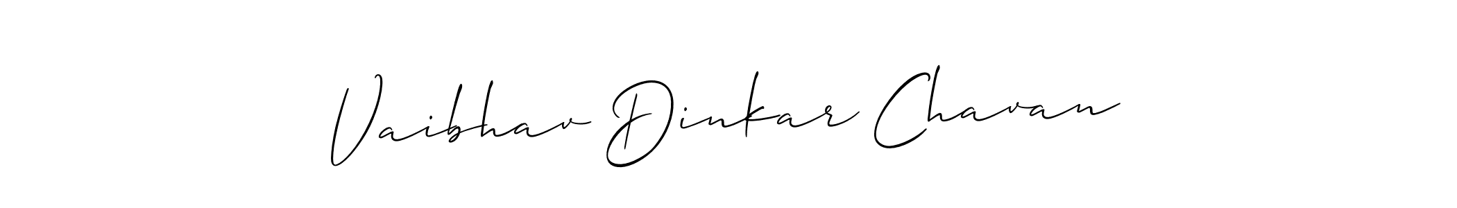 Design your own signature with our free online signature maker. With this signature software, you can create a handwritten (Allison_Script) signature for name Vaibhav Dinkar Chavan. Vaibhav Dinkar Chavan signature style 2 images and pictures png