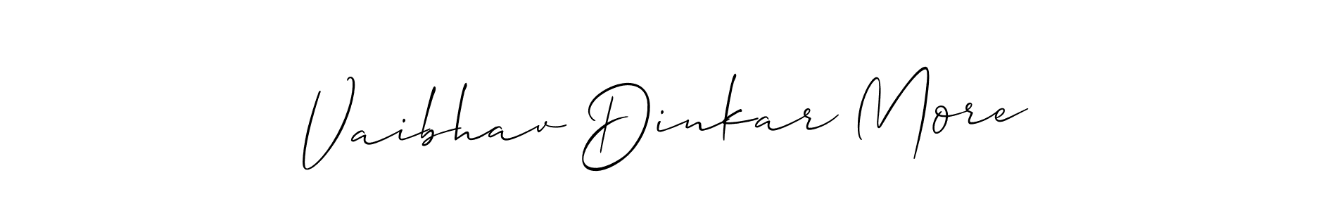 Vaibhav Dinkar More stylish signature style. Best Handwritten Sign (Allison_Script) for my name. Handwritten Signature Collection Ideas for my name Vaibhav Dinkar More. Vaibhav Dinkar More signature style 2 images and pictures png