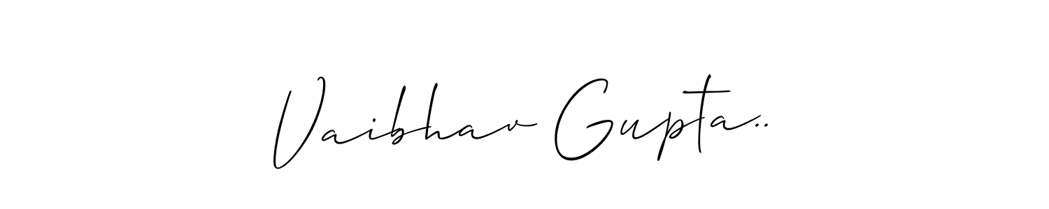 Also You can easily find your signature by using the search form. We will create Vaibhav Gupta.. name handwritten signature images for you free of cost using Allison_Script sign style. Vaibhav Gupta.. signature style 2 images and pictures png