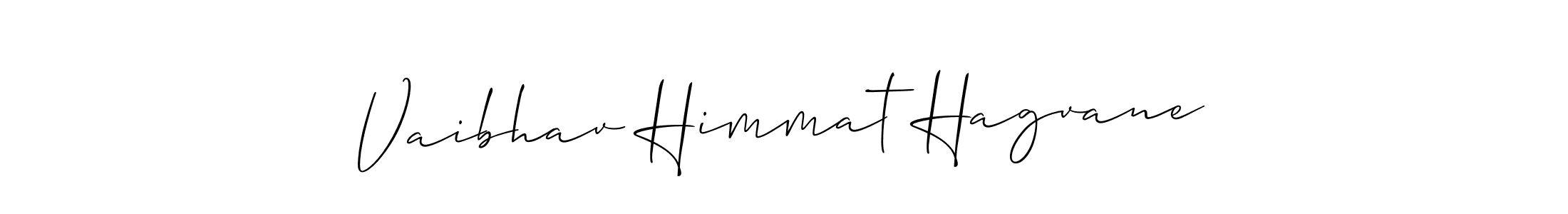 Also we have Vaibhav Himmat Hagvane name is the best signature style. Create professional handwritten signature collection using Allison_Script autograph style. Vaibhav Himmat Hagvane signature style 2 images and pictures png