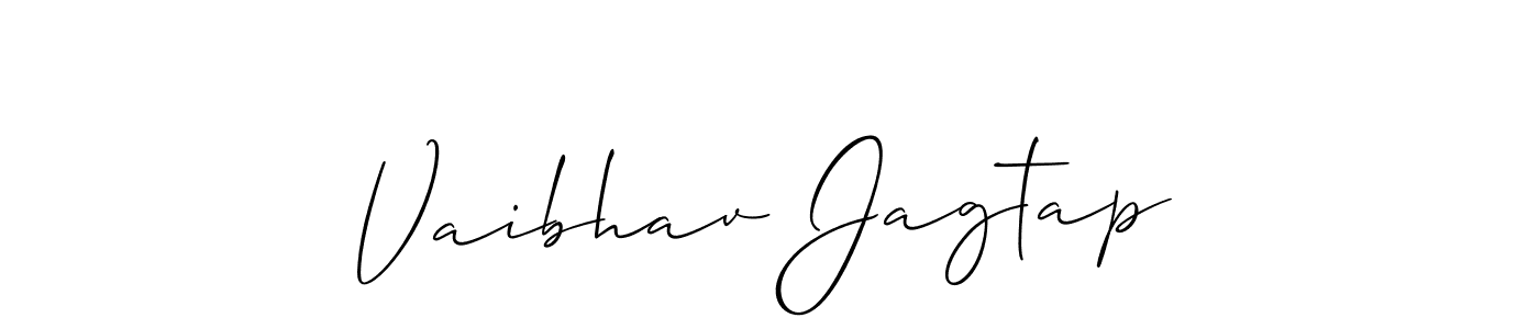 Also You can easily find your signature by using the search form. We will create Vaibhav Jagtap name handwritten signature images for you free of cost using Allison_Script sign style. Vaibhav Jagtap signature style 2 images and pictures png