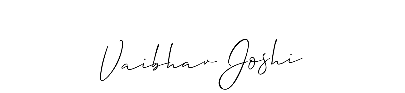 The best way (Allison_Script) to make a short signature is to pick only two or three words in your name. The name Vaibhav Joshi include a total of six letters. For converting this name. Vaibhav Joshi signature style 2 images and pictures png