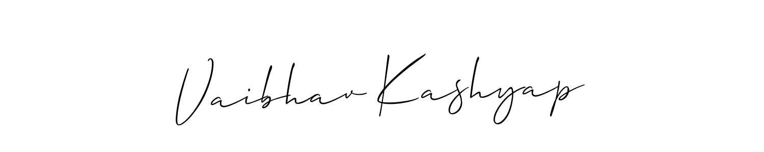 This is the best signature style for the Vaibhav Kashyap name. Also you like these signature font (Allison_Script). Mix name signature. Vaibhav Kashyap signature style 2 images and pictures png