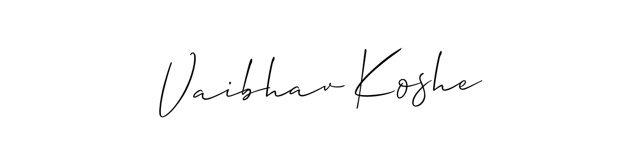 Best and Professional Signature Style for Vaibhav Koshe. Allison_Script Best Signature Style Collection. Vaibhav Koshe signature style 2 images and pictures png