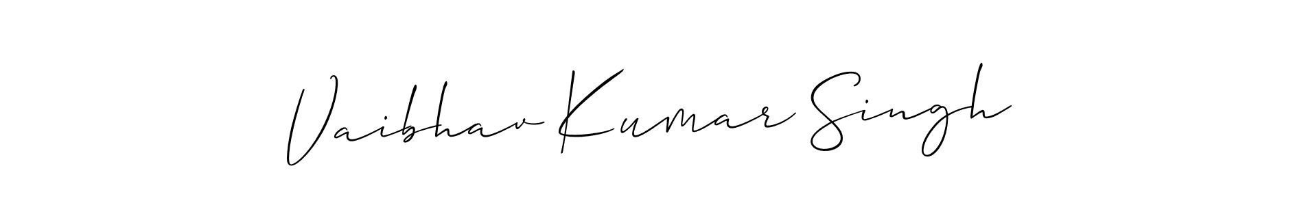 Create a beautiful signature design for name Vaibhav Kumar Singh. With this signature (Allison_Script) fonts, you can make a handwritten signature for free. Vaibhav Kumar Singh signature style 2 images and pictures png