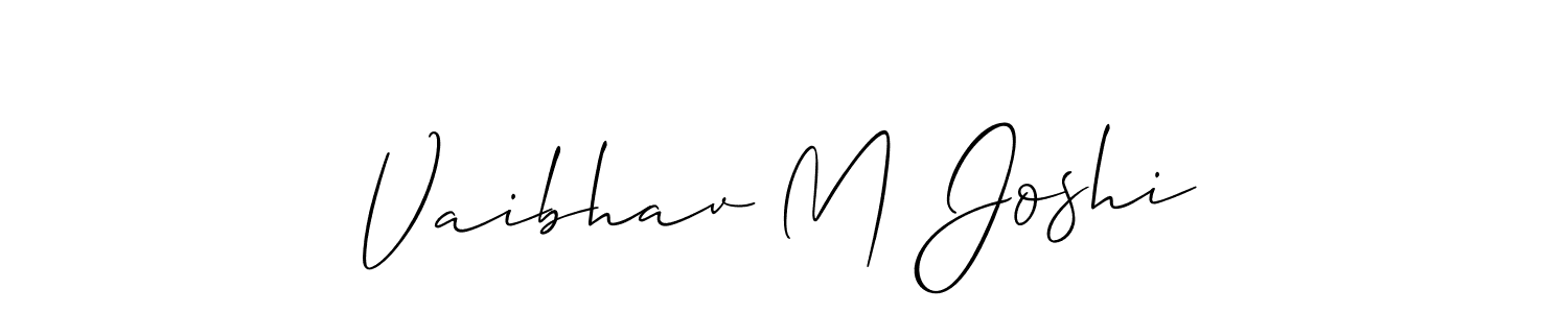 Also we have Vaibhav M Joshi name is the best signature style. Create professional handwritten signature collection using Allison_Script autograph style. Vaibhav M Joshi signature style 2 images and pictures png