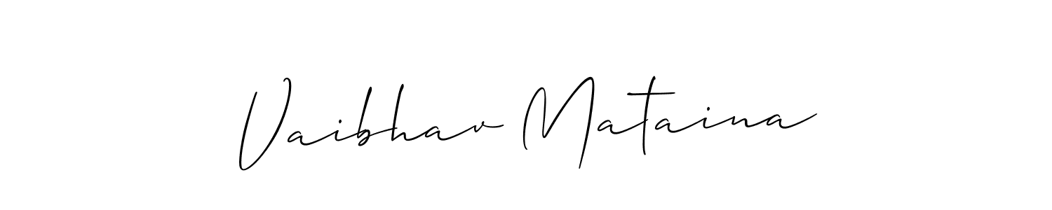 You can use this online signature creator to create a handwritten signature for the name Vaibhav Mataina. This is the best online autograph maker. Vaibhav Mataina signature style 2 images and pictures png