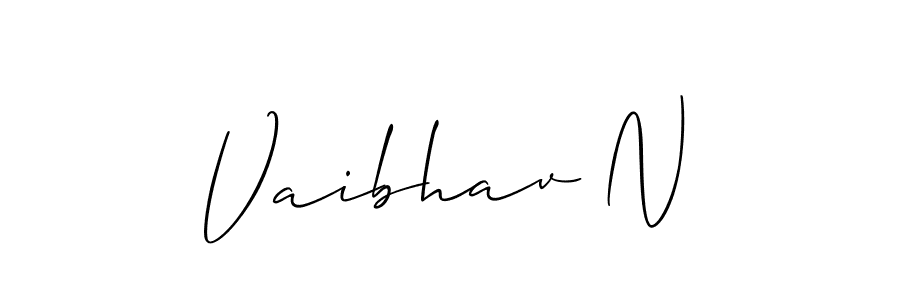 Make a beautiful signature design for name Vaibhav N. Use this online signature maker to create a handwritten signature for free. Vaibhav N signature style 2 images and pictures png