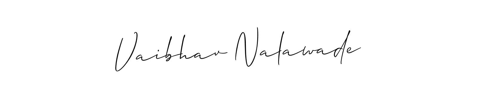 Vaibhav Nalawade stylish signature style. Best Handwritten Sign (Allison_Script) for my name. Handwritten Signature Collection Ideas for my name Vaibhav Nalawade. Vaibhav Nalawade signature style 2 images and pictures png