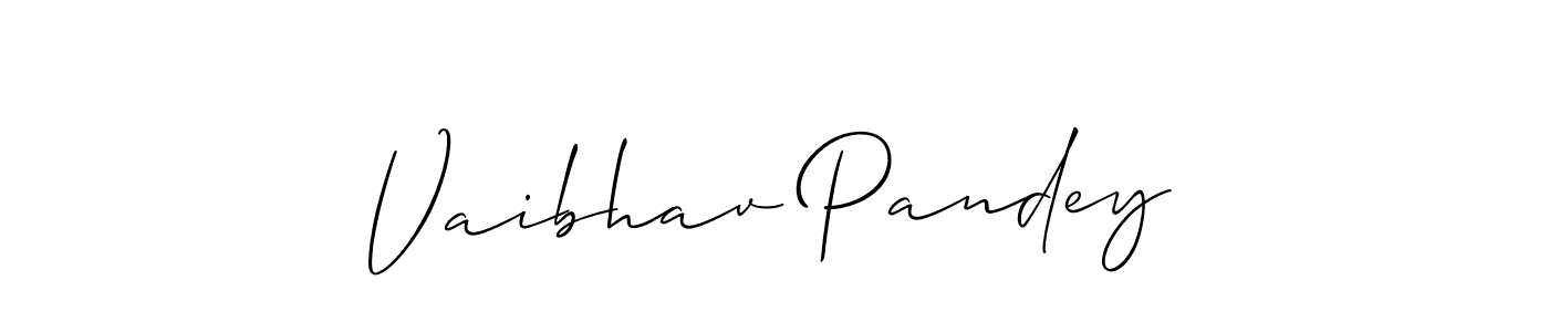 This is the best signature style for the Vaibhav Pandey name. Also you like these signature font (Allison_Script). Mix name signature. Vaibhav Pandey signature style 2 images and pictures png