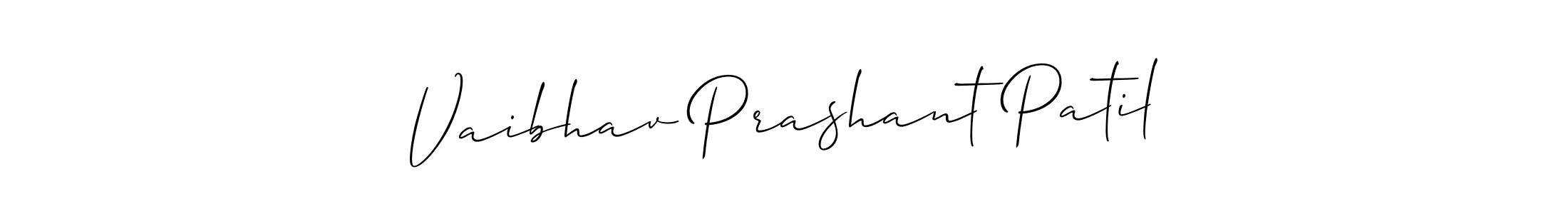 This is the best signature style for the Vaibhav Prashant Patil name. Also you like these signature font (Allison_Script). Mix name signature. Vaibhav Prashant Patil signature style 2 images and pictures png