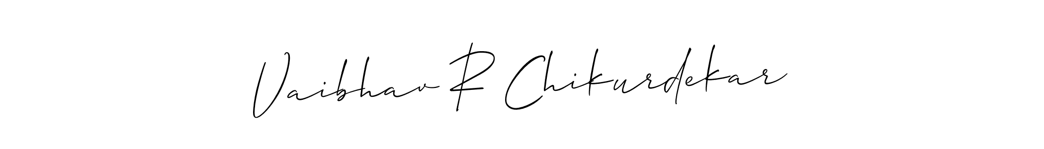 Use a signature maker to create a handwritten signature online. With this signature software, you can design (Allison_Script) your own signature for name Vaibhav R Chikurdekar. Vaibhav R Chikurdekar signature style 2 images and pictures png