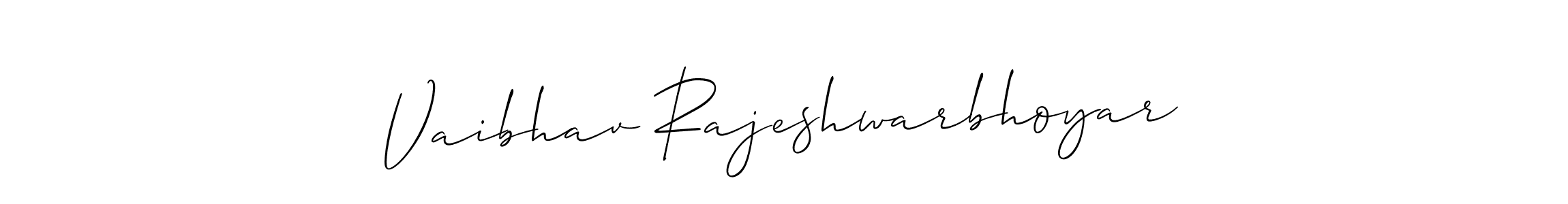 How to make Vaibhav Rajeshwarbhoyar signature? Allison_Script is a professional autograph style. Create handwritten signature for Vaibhav Rajeshwarbhoyar name. Vaibhav Rajeshwarbhoyar signature style 2 images and pictures png