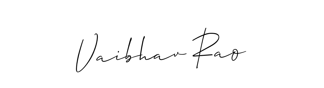 This is the best signature style for the Vaibhav Rao name. Also you like these signature font (Allison_Script). Mix name signature. Vaibhav Rao signature style 2 images and pictures png