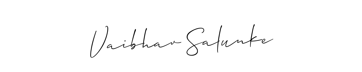 Similarly Allison_Script is the best handwritten signature design. Signature creator online .You can use it as an online autograph creator for name Vaibhav Salunke. Vaibhav Salunke signature style 2 images and pictures png