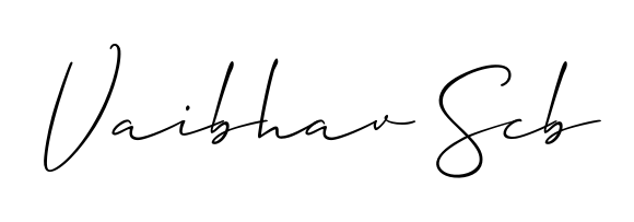 Discover how Vaibhav Scb looks in an executive cursive font (Allison_Script). Perfect for legal documents, invoices, and certificates. Vaibhav Scb signature style 2 images and pictures png