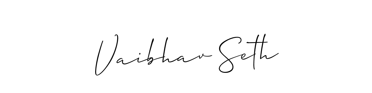 Make a short Vaibhav Seth signature style. Manage your documents anywhere anytime using Allison_Script. Create and add eSignatures, submit forms, share and send files easily. Vaibhav Seth signature style 2 images and pictures png