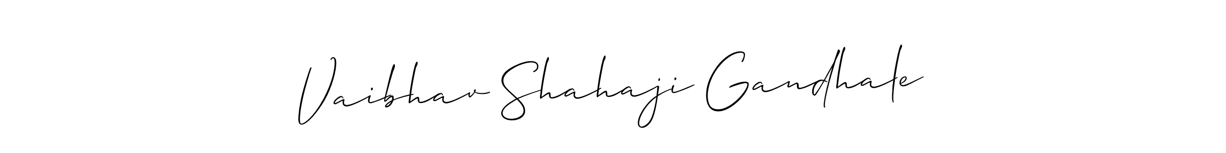 Use a signature maker to create a handwritten signature online. With this signature software, you can design (Allison_Script) your own signature for name Vaibhav Shahaji Gandhale. Vaibhav Shahaji Gandhale signature style 2 images and pictures png