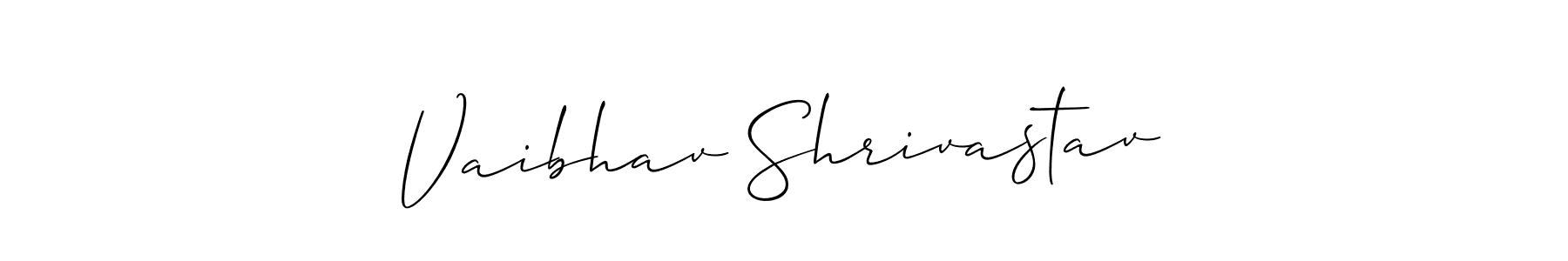 How to make Vaibhav Shrivastav signature? Allison_Script is a professional autograph style. Create handwritten signature for Vaibhav Shrivastav name. Vaibhav Shrivastav signature style 2 images and pictures png