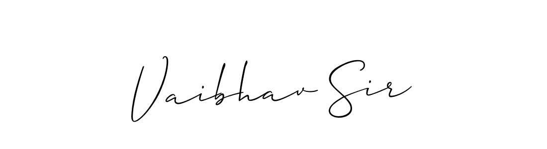 Allison_Script is a professional signature style that is perfect for those who want to add a touch of class to their signature. It is also a great choice for those who want to make their signature more unique. Get Vaibhav Sir name to fancy signature for free. Vaibhav Sir signature style 2 images and pictures png