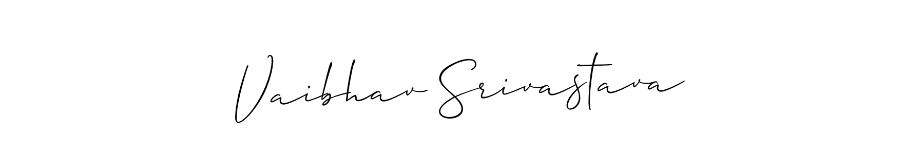 Also we have Vaibhav Srivastava name is the best signature style. Create professional handwritten signature collection using Allison_Script autograph style. Vaibhav Srivastava signature style 2 images and pictures png