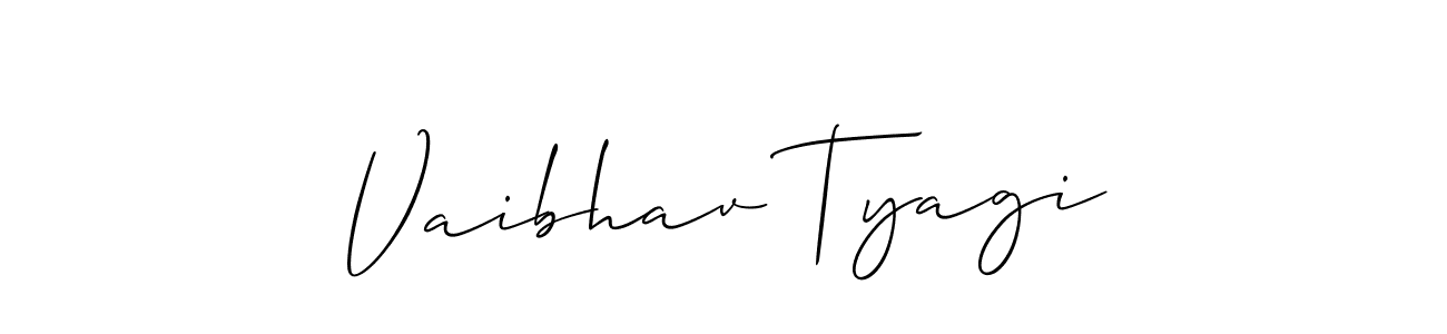 if you are searching for the best signature style for your name Vaibhav Tyagi. so please give up your signature search. here we have designed multiple signature styles  using Allison_Script. Vaibhav Tyagi signature style 2 images and pictures png