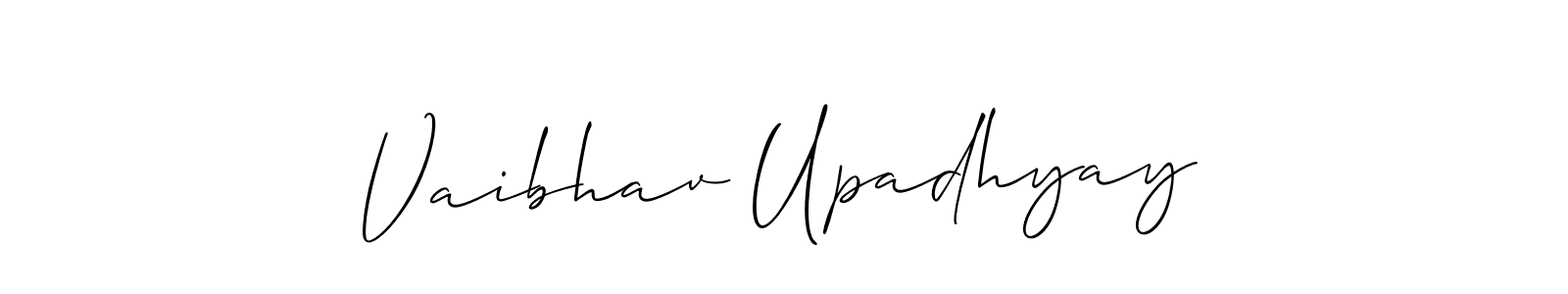 Also You can easily find your signature by using the search form. We will create Vaibhav Upadhyay name handwritten signature images for you free of cost using Allison_Script sign style. Vaibhav Upadhyay signature style 2 images and pictures png