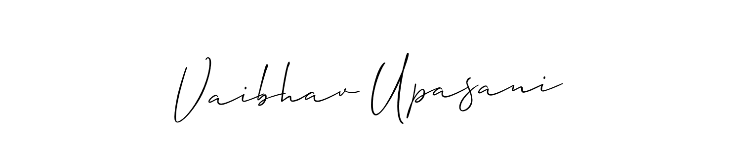 How to make Vaibhav Upasani signature? Allison_Script is a professional autograph style. Create handwritten signature for Vaibhav Upasani name. Vaibhav Upasani signature style 2 images and pictures png