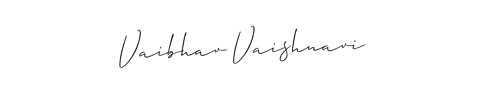 How to Draw Vaibhav Vaishnavi signature style? Allison_Script is a latest design signature styles for name Vaibhav Vaishnavi. Vaibhav Vaishnavi signature style 2 images and pictures png