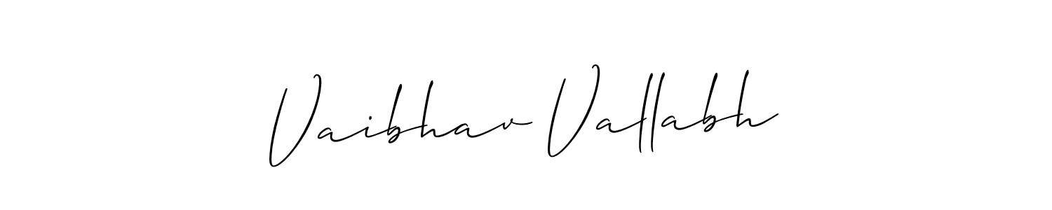 The best way (Allison_Script) to make a short signature is to pick only two or three words in your name. The name Vaibhav Vallabh include a total of six letters. For converting this name. Vaibhav Vallabh signature style 2 images and pictures png