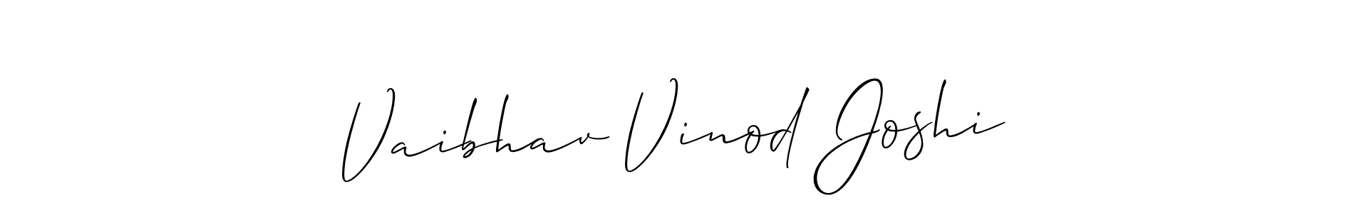 It looks lik you need a new signature style for name Vaibhav Vinod Joshi. Design unique handwritten (Allison_Script) signature with our free signature maker in just a few clicks. Vaibhav Vinod Joshi signature style 2 images and pictures png