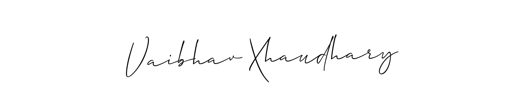 How to make Vaibhav Xhaudhary signature? Allison_Script is a professional autograph style. Create handwritten signature for Vaibhav Xhaudhary name. Vaibhav Xhaudhary signature style 2 images and pictures png