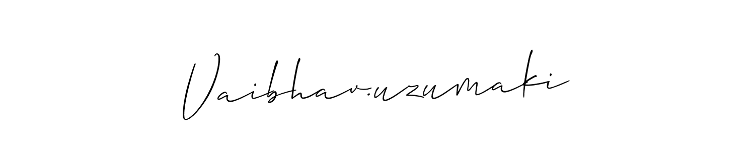 Make a beautiful signature design for name Vaibhav.uzumaki. With this signature (Allison_Script) style, you can create a handwritten signature for free. Vaibhav.uzumaki signature style 2 images and pictures png